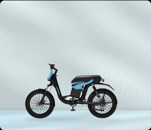 Motovolt M7 electric bike in blue on mega menu