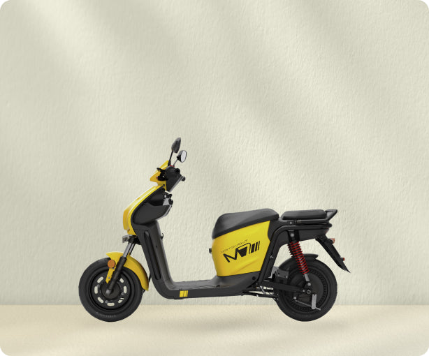 Motovolt M7 electric bike in yellow on mega menu